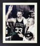 Larry Bird signed Boston Celtics Cigar Celebration B&W NBA Licensed 16X20 Photo Custom Framing- Fanatics Holo (w/NBA Trophy)