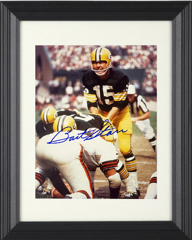 Bart Starr signed Green Bay Packers 8x10 Photo Custom Framing- Beckett Review/NFL Alumni LOA