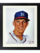 Warren Spahn signed Milwaukee Braves MLB Ron Lewis 89 8x10 Photo imperfect Custom Framing- COA (HOF)