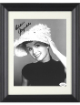 Debbie Reynolds signed Vintage B&W 8x10 Photo Custom Framing- JSA Hologram #DD32822 (white hat)
