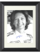 Janet Guthrie signed NASCAR Vintage B&W 8x10 Photo Custom Framing- JSA #EE62737