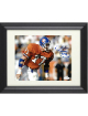 Karl Mecklenburg signed Denver Broncos 8X10 Photo Phil 4:8 Custom Framing- JSA Authentic