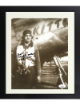 Charles E. McGee signed 8x10 Photo 302 F.S.- 1944 Custom Framing- JSA (Tuskegee Airman/Red Tails/WWII/Korea/Vietnam)