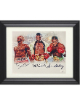 Poison Junior Jones, Michael Spinks & Iran Barkley triple signed Boxing 11x14 Photo Custom Framing- JSA