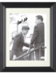 Clinton "Clint" Hill signed Secret Service JFK B&W 8x10 Photo Custom Framing- JSA #SS17623 (Presidential Motorcade Dallas- 11-22