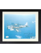 John A. Zink signed WWII 8x10 Photo Custom Framing- JSA #SS17657- US Navy Ace Fighter Pilot/VF11 USS Hornet 5 Down