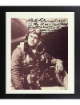 Col Billy Edens signed WWII/Vietnam/Korea Ace Pilot B&W 8x10 Photo Custom Framing- JSA #SS17679- 56 FTR Group P-47's-7 Air Victo