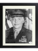 George C. Axtell signed WWII Corsair B&W 8x10 Photo Custom Framing- JSA #AC92826- Ace Pilot- 5 in One Day/Death Rattlers