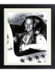 Frederick "Boots" Blesse signed Korean War Vintage B&W 8x10 Photo Custom Framing- JSA #AC92711- Double Ace Pilot/10 Victories, K