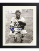 Frazier Robinson signed Negro Leagues Vintage B&W 8x10 Photo imperfect Custom Framing- COA/CSA Show Ticket