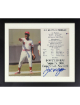 Joe Morgan signed Cincinnati Reds MLB Licensed Hall of Fame Induction Day 8x10 Photo/Card imperfect Custom Framing- Tuff Stuff C