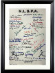 Negro League (N.L.B.P.A) Signed 1990 Reunion 11x17 Poster Sheet 44 Sigs Custom Framing- Beckett ONeil, Leonard, Radcliff, Field