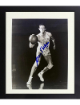 George Mikan signed Minneapolis Lakers Vintage 8x10 Photo imperfect Custom Framing- COA (HOF)
