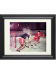 Gordie Howe signed Detroit Red Wings NHL Licensed 8x10 Photo minor dings Custom Framing- Ken Goldin, The Score Board, Inc COA