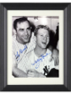 Yogi Berra & Whitey Ford dual signed New York Yankees 8x10 Photo minor dings Custom Framing- COA/Show Ticket (HOF)