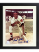 Sam Jethroe signed Boston Braves MLB 8X10 Photo imperfect w/1950 ROY Custom Framing- COA