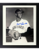 Bennie Daniels signed Washington Senators B&W 8x10 Photo Custom Framing Minor Dings- COA