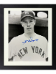 Gil McDougald signed New York Yankees B&W 8x10 Photo Custom Framing imperfect- COA (51 AL ROY)