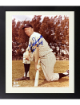 Gil McDougald signed New York Yankees MLB 8x10 Photo Custom Framing 1951 AL ROY minor dings- COA