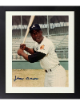 Hank Aaron signed Atlanta Braves MLB 8x10 Photo Custom Framing imperfect- Beckett Review (HOF)