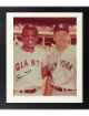 Willie Mays signed San Francisco Giants MLB 8x10 Photo Custom Framing imperfect- Goldin/Score Board COA (w/ Mickey Mantle)