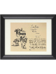 Lou Groza signed 1974 5X7 Bio Photo Card Custom Framing w/ The Toe/HOF 74- COA (Cleveland Browns/Ohio State Buckeyes)