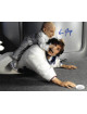 Verne Troyer signed Austin Powers Mini Me 8x10 Photo- JSA Hologram (horizontal- fight with Austin Powers/Mike Myers)