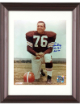 Lou Groza signed Cleveland Browns NFL 8x10 Photo Custom Framing w/ The Toe/HOF imperfect- COA