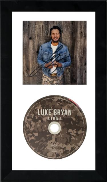 Luke Bryan signed 2026 SIGNS MCA Records 4.75x4.75 Art Insert/CD 6.5x12 Custom Framing- COA (Hunt Edition) Country/Pop Music