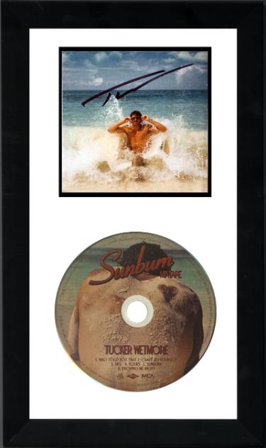 Tucker Wetmore signed 2026 Sunburn Mixtape 4x4 Art Insert/Booklet/CD 6.5x12 Custom Framing- COA/Country/Pop/Music