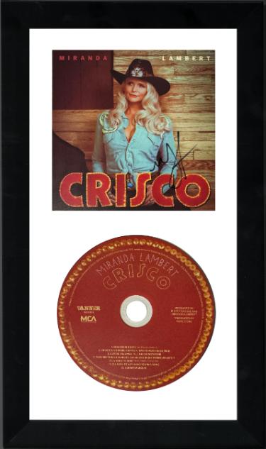 Miranda Lambert signed 2026 Crisco MCA 4.75x4.75 Art Card Insert/CD 6.5x12 Custom Framing - COA